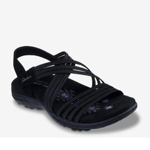 Skechers Black Sandals with Ruched Straps ZIZE 11